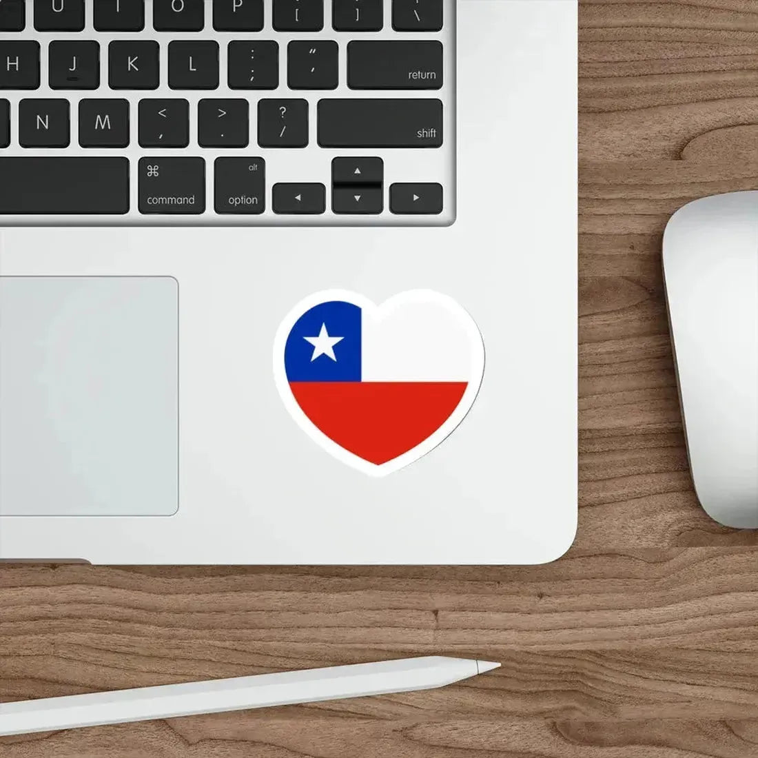 Heart Flag of Chile - STICKER Vinyl Die-Cut Decal - The Sticker Space