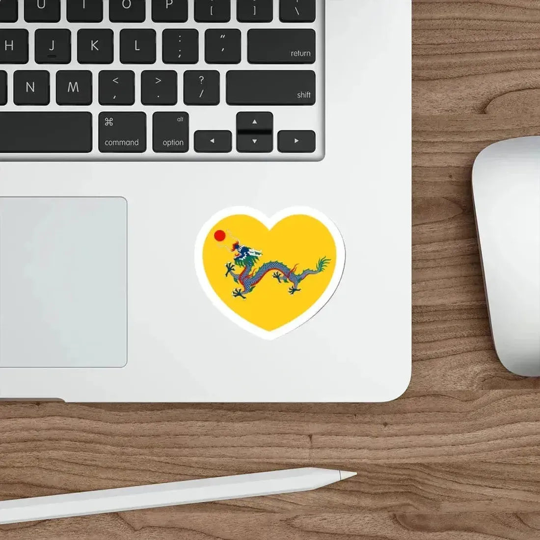 Heart Flag of China 1862-1912 - STICKER Vinyl Die-Cut Decal - The Sticker Space