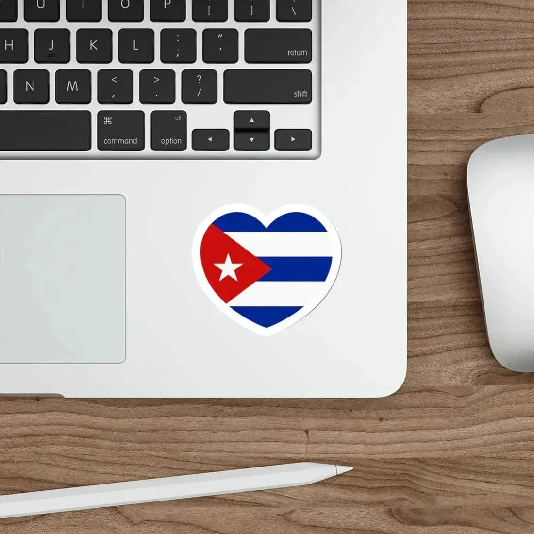 Heart Flag of Cuba - STICKER Vinyl Die-Cut Decal - The Sticker Space