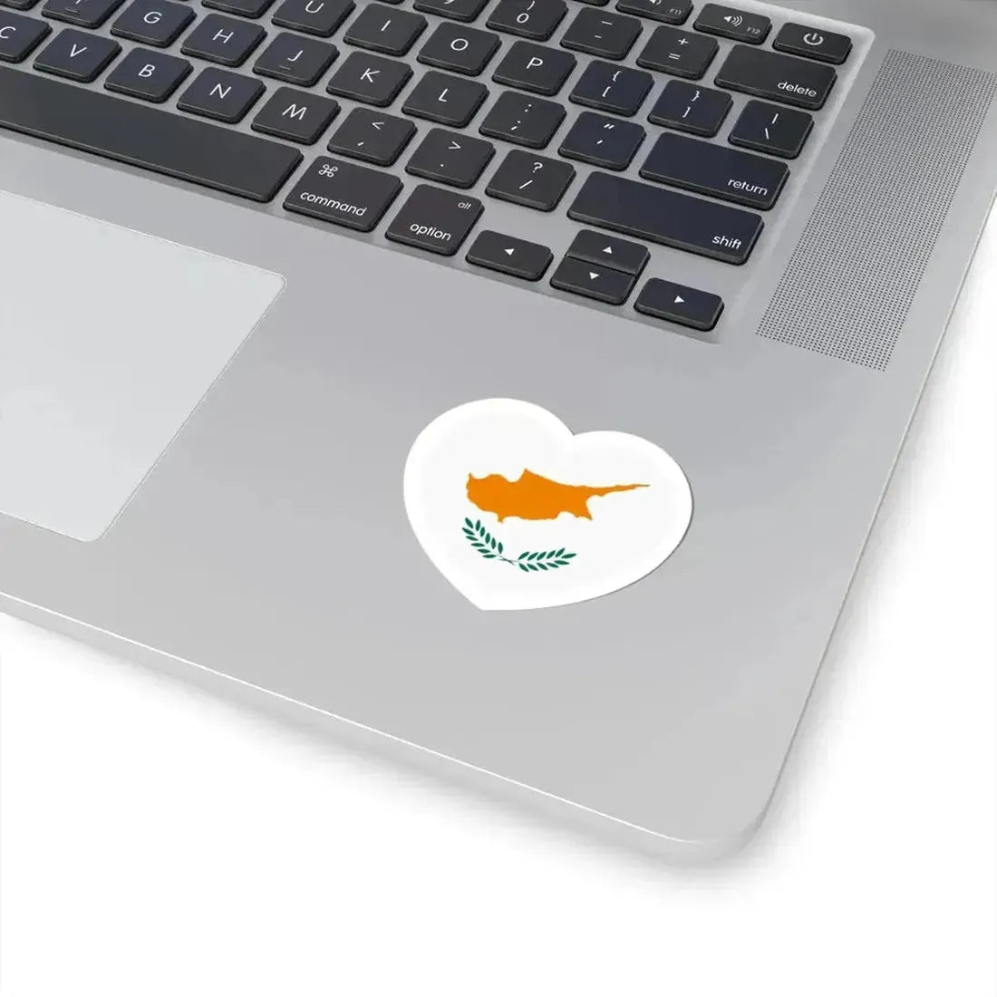 Heart Flag of Cyprus 1960-2006 - STICKER Vinyl Kiss-Cut Decal - The Sticker Space