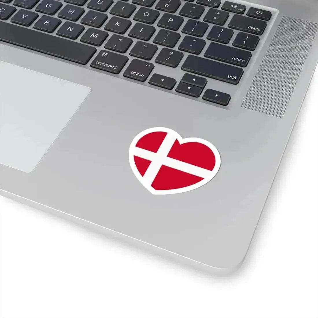 Heart Flag of Denmark - STICKER Vinyl Kiss-Cut Decal - The Sticker Space