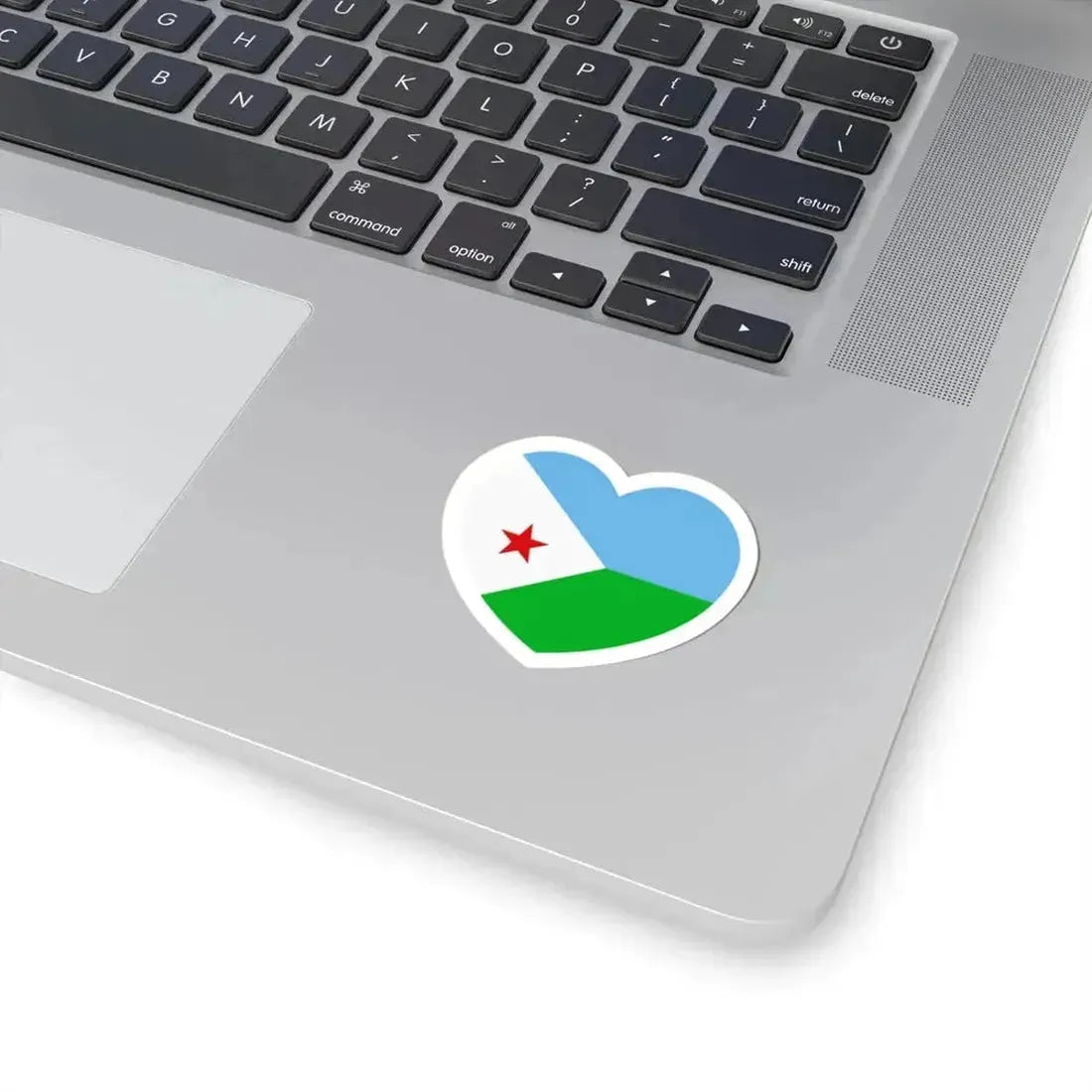 Heart Flag of Djibouti - STICKER Vinyl Kiss-Cut Decal - The Sticker Space