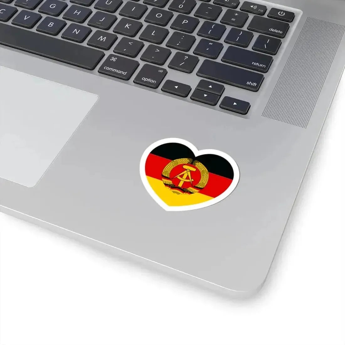 Heart Flag of East Germany - STICKER Vinyl Kiss-Cut Decal - The Sticker Space