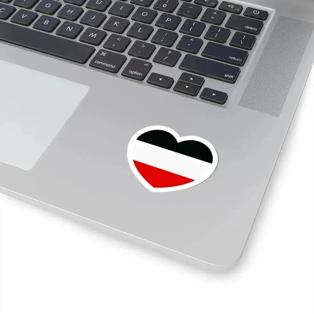 Heart Flag of Germany 1867-1918 - STICKER Vinyl Kiss-Cut Decal - The Sticker Space
