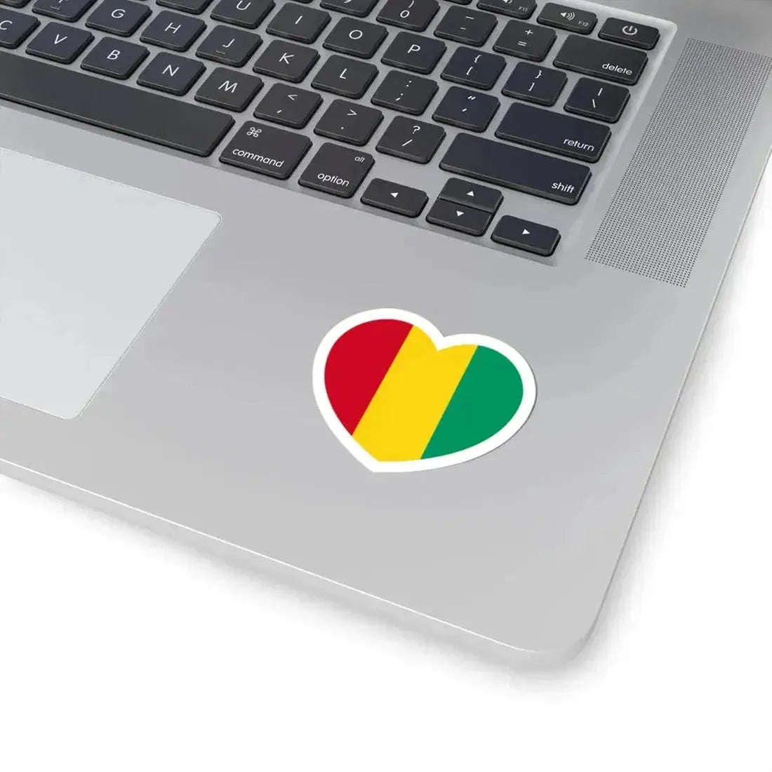 Heart Flag of Guinea - STICKER Vinyl Kiss-Cut Decal - The Sticker Space