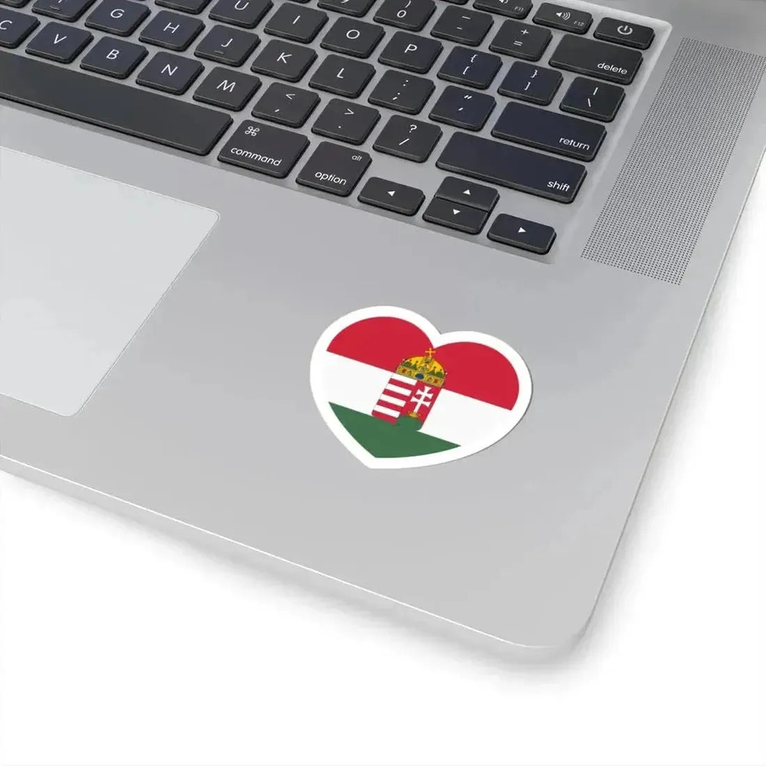 Heart Flag of Hungary 1874-1896 - STICKER Vinyl Kiss-Cut Decal - The Sticker Space