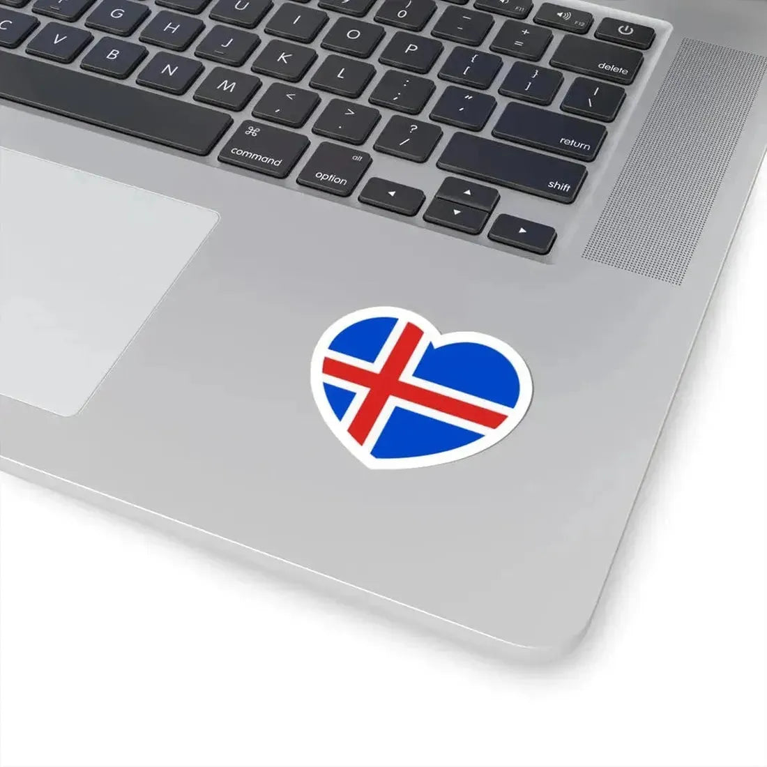 Heart Flag of Iceland 1918-1944 - STICKER Vinyl Kiss-Cut Decal - The Sticker Space