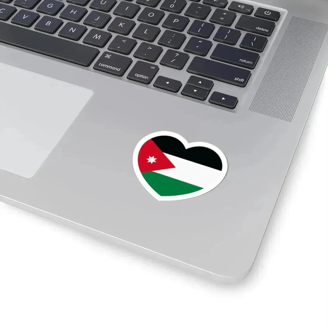 Heart Flag of Jordan - STICKER Vinyl Kiss-Cut Decal - The Sticker Space