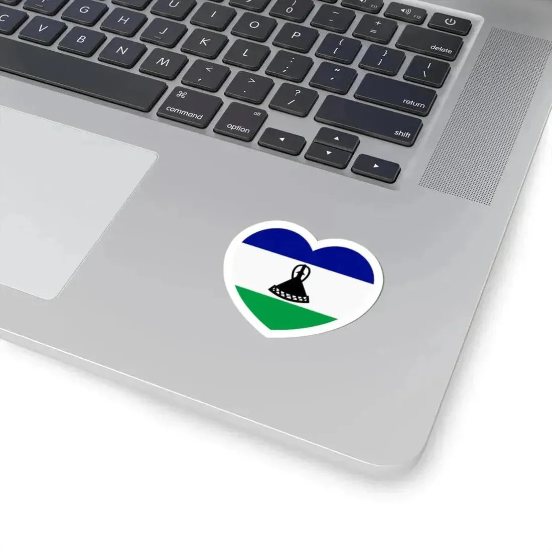 Heart Flag of Lesotho - STICKER Vinyl Kiss-Cut Decal - The Sticker Space