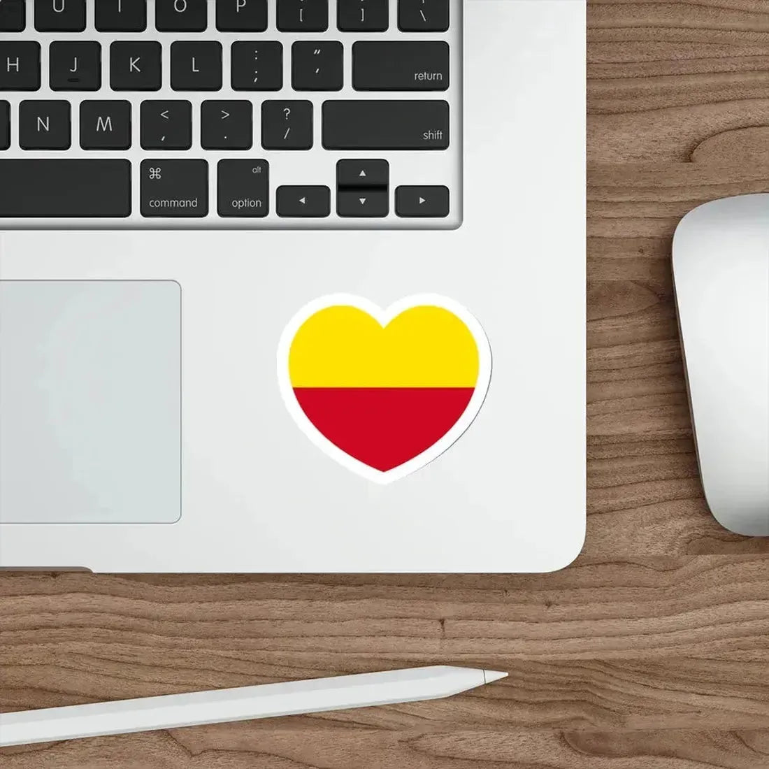 Heart Flag of Liechtenstein 1719-1852 - STICKER Vinyl Die-Cut Decal - The Sticker Space