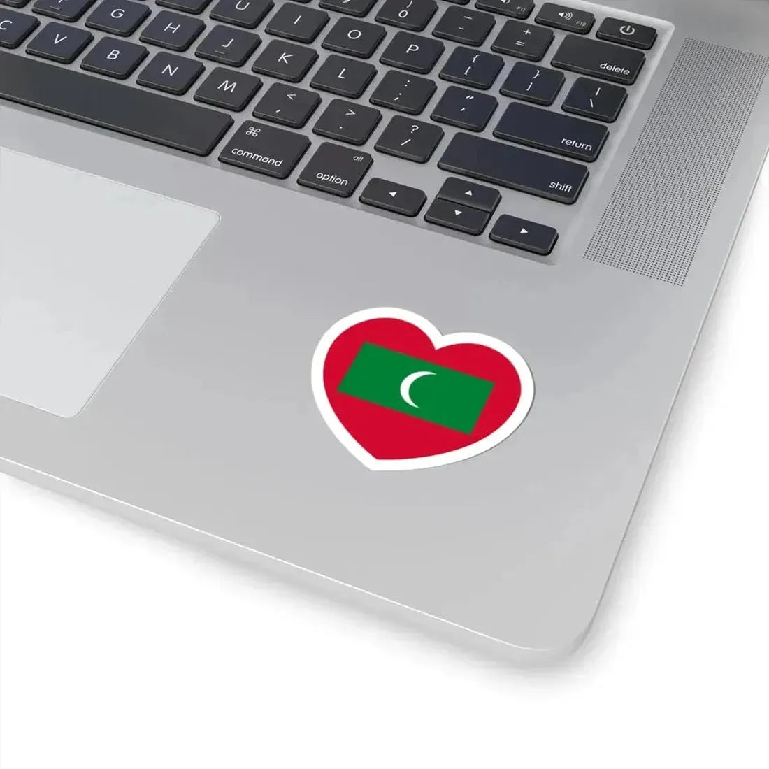 Heart Flag of Maldives - STICKER Vinyl Kiss-Cut Decal - The Sticker Space