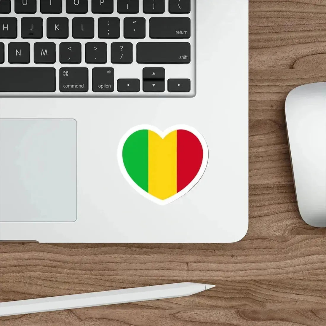 Heart Flag of Mali - STICKER Vinyl Die-Cut Decal - The Sticker Space