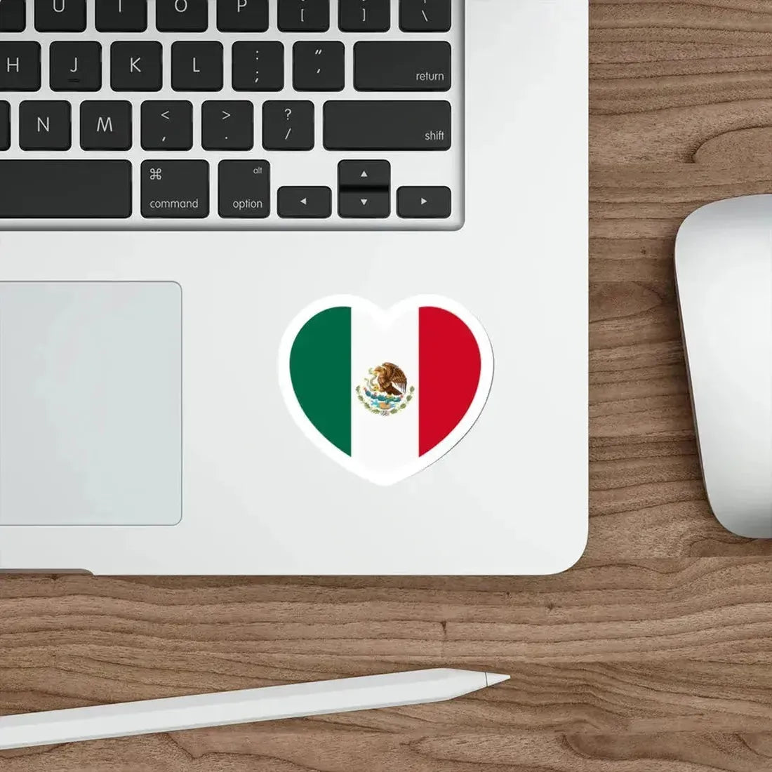 Heart Flag of Mexico - STICKER Vinyl Die-Cut Decal - The Sticker Space
