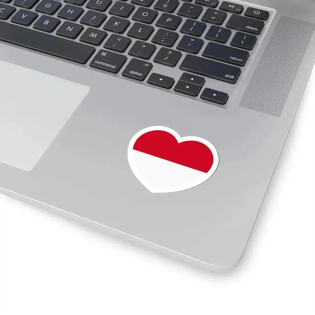 Heart Flag of Monaco - STICKER Vinyl Kiss-Cut Decal - The Sticker Space