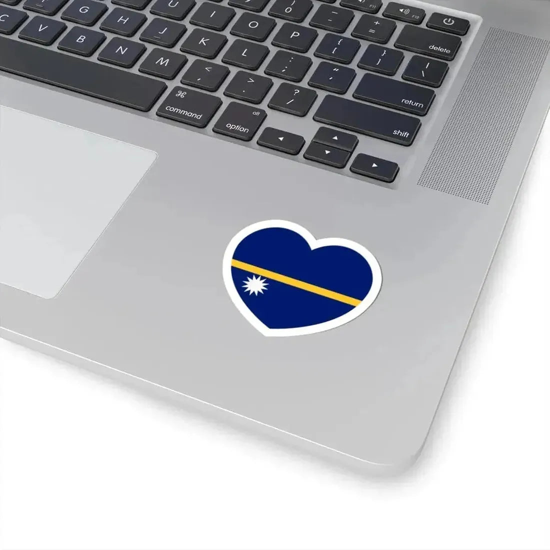 Heart Flag of Nauru - STICKER Vinyl Kiss-Cut Decal - The Sticker Space