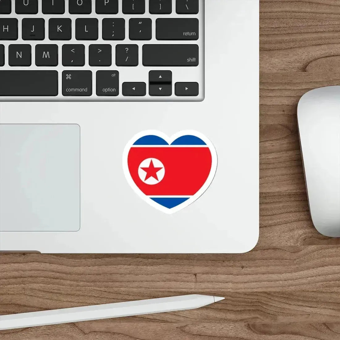 Heart Flag of North Korea 1948-1992 - STICKER Vinyl Die-Cut Decal - The Sticker Space