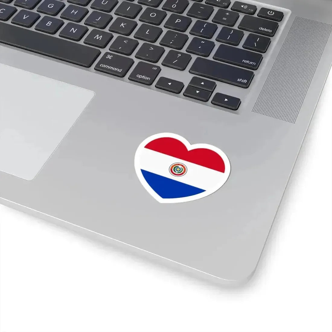 Heart Flag of Paraguay 1990-2013 - STICKER Vinyl Kiss-Cut Decal - The Sticker Space