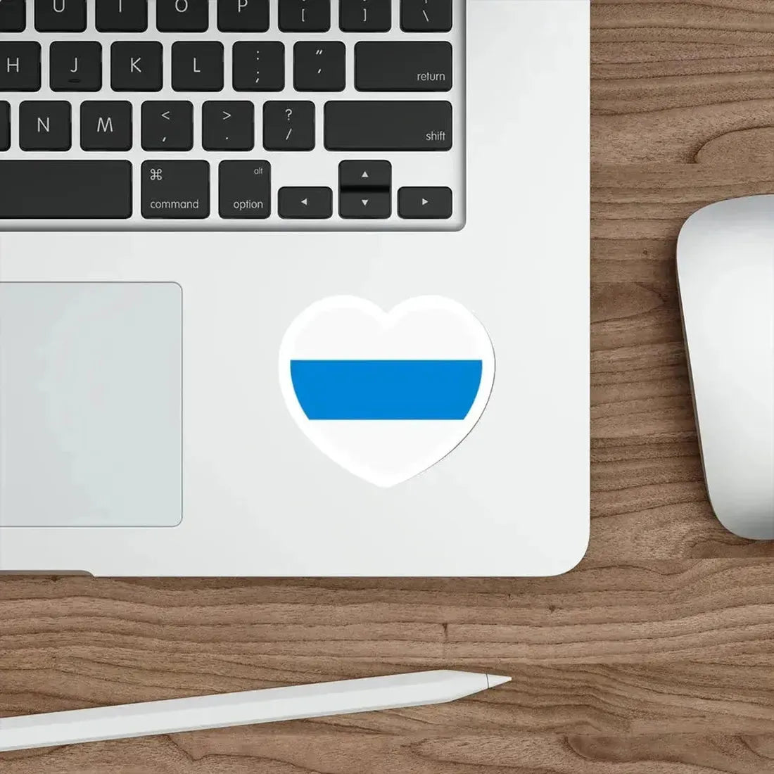 Heart Flag of Russia White-blue-white - STICKER Vinyl Die-Cut Decal - The Sticker Space