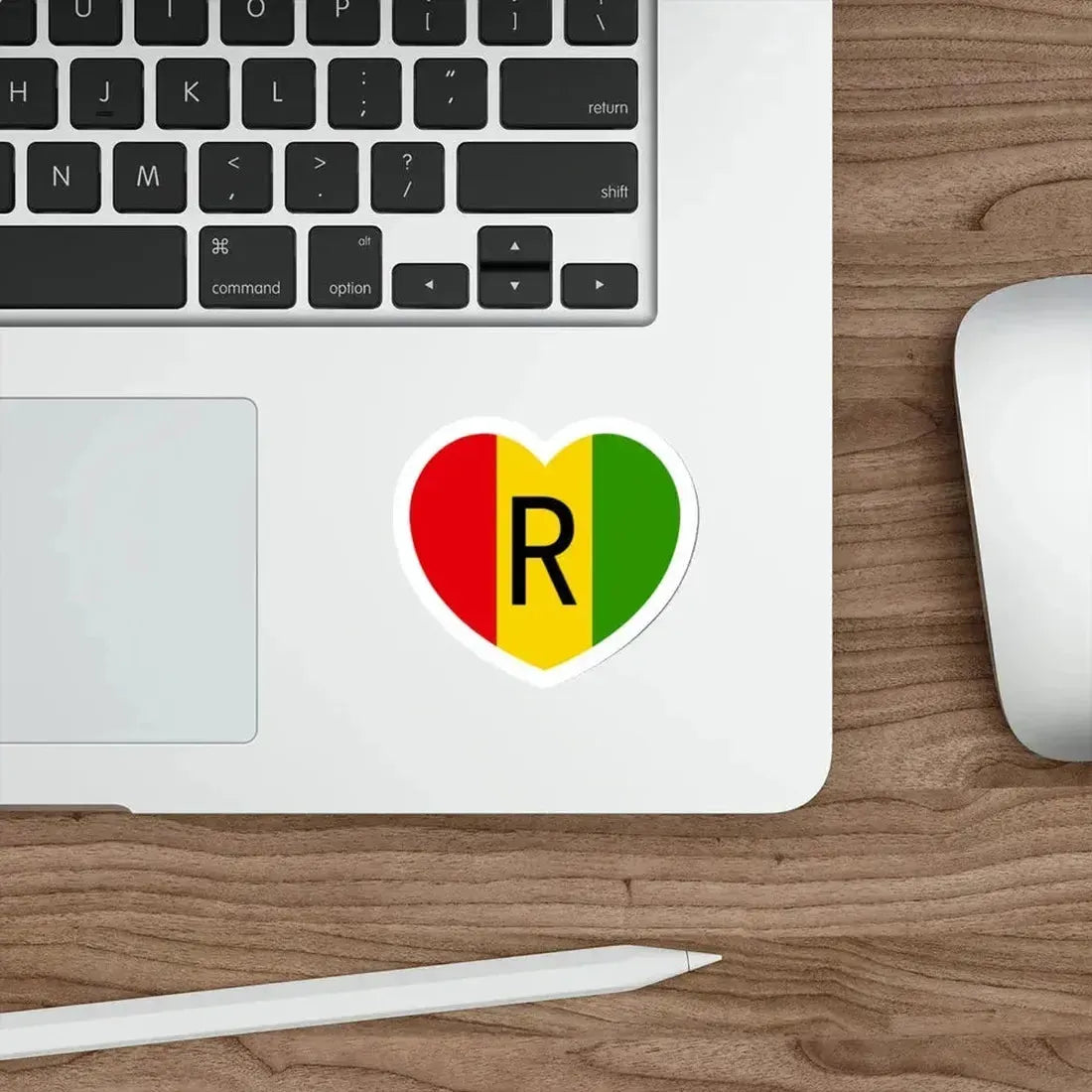 Heart Flag of Rwanda 1962-2001 - STICKER Vinyl Die-Cut Decal - The Sticker Space