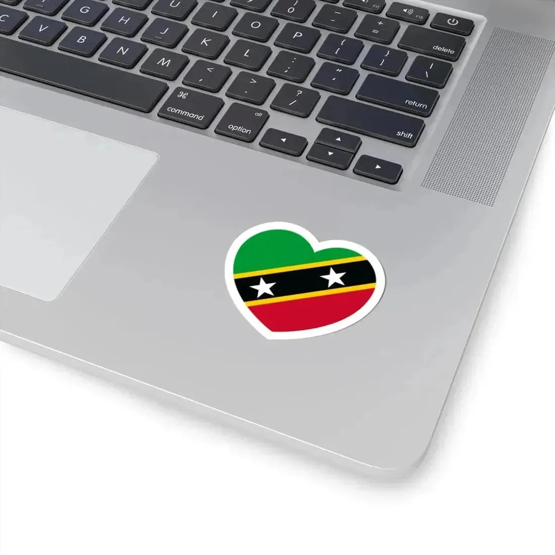 Heart Flag of Saint Kitts and Nevis - STICKER Vinyl Kiss-Cut Decal - The Sticker Space