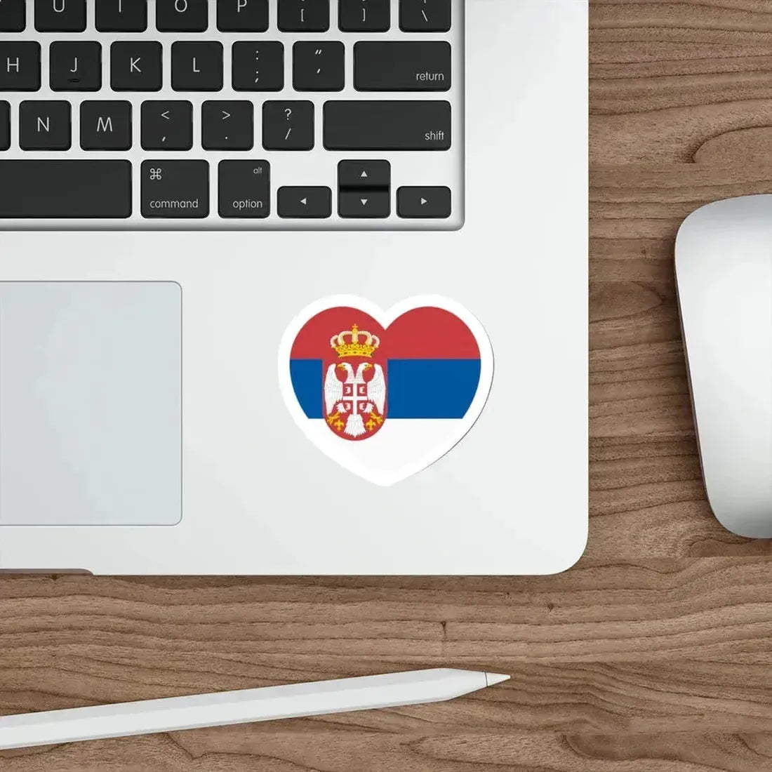 Heart Flag of Serbia 2004-2010 - STICKER Vinyl Die-Cut Decal - The Sticker Space