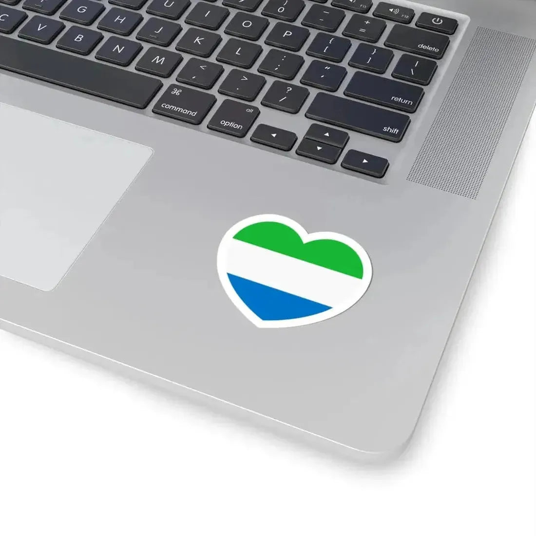 Heart Flag of Sierra Leone - STICKER Vinyl Kiss-Cut Decal - The Sticker Space
