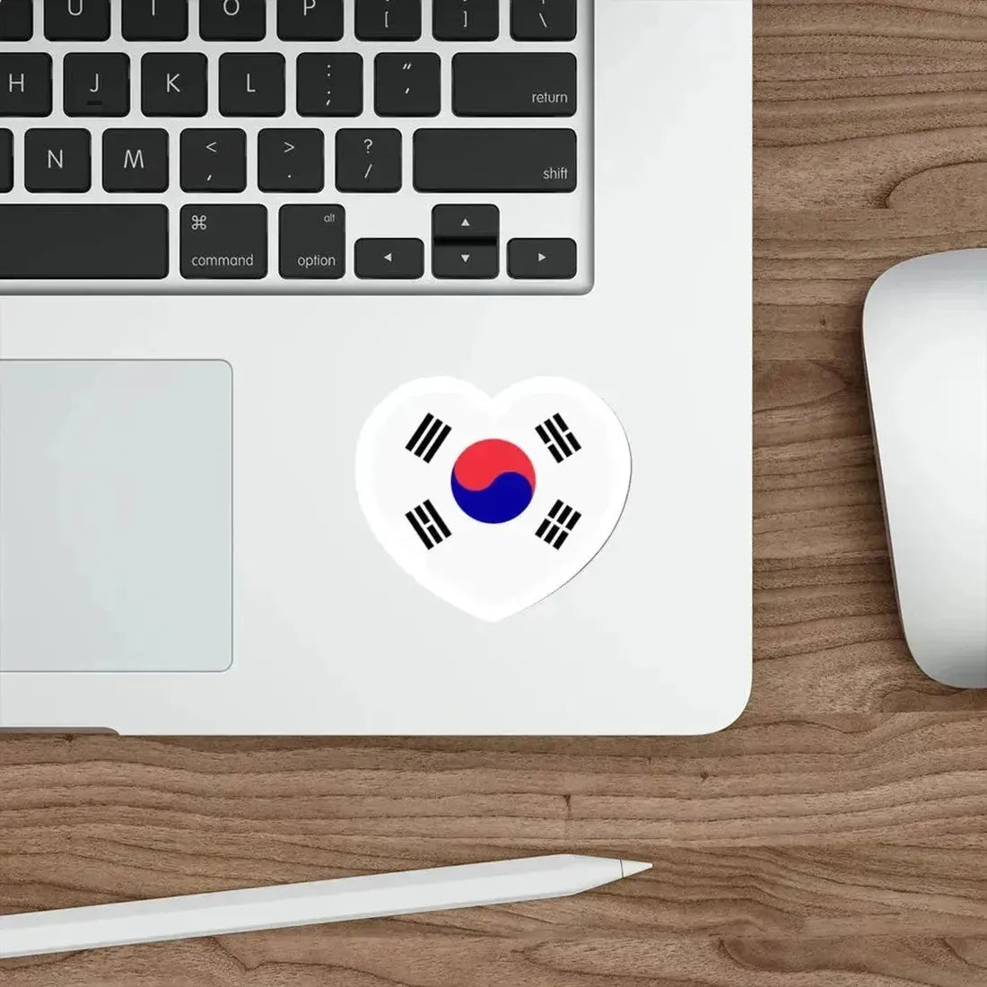 Heart Flag of South Korea 1984-1997 - STICKER Vinyl Die-Cut Decal - The Sticker Space