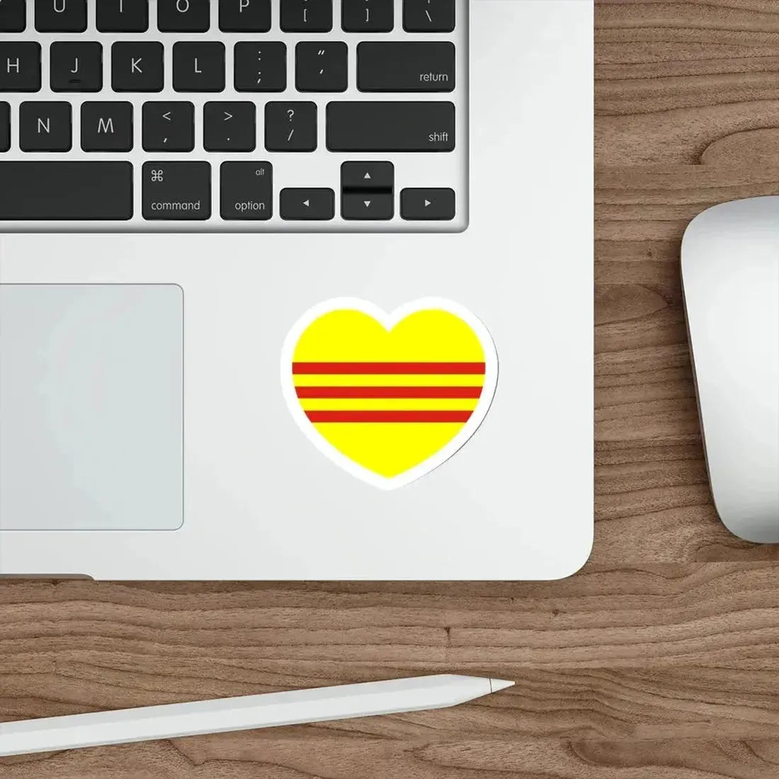 Heart Flag of South Vietnam - STICKER Vinyl Die-Cut Decal - The Sticker Space
