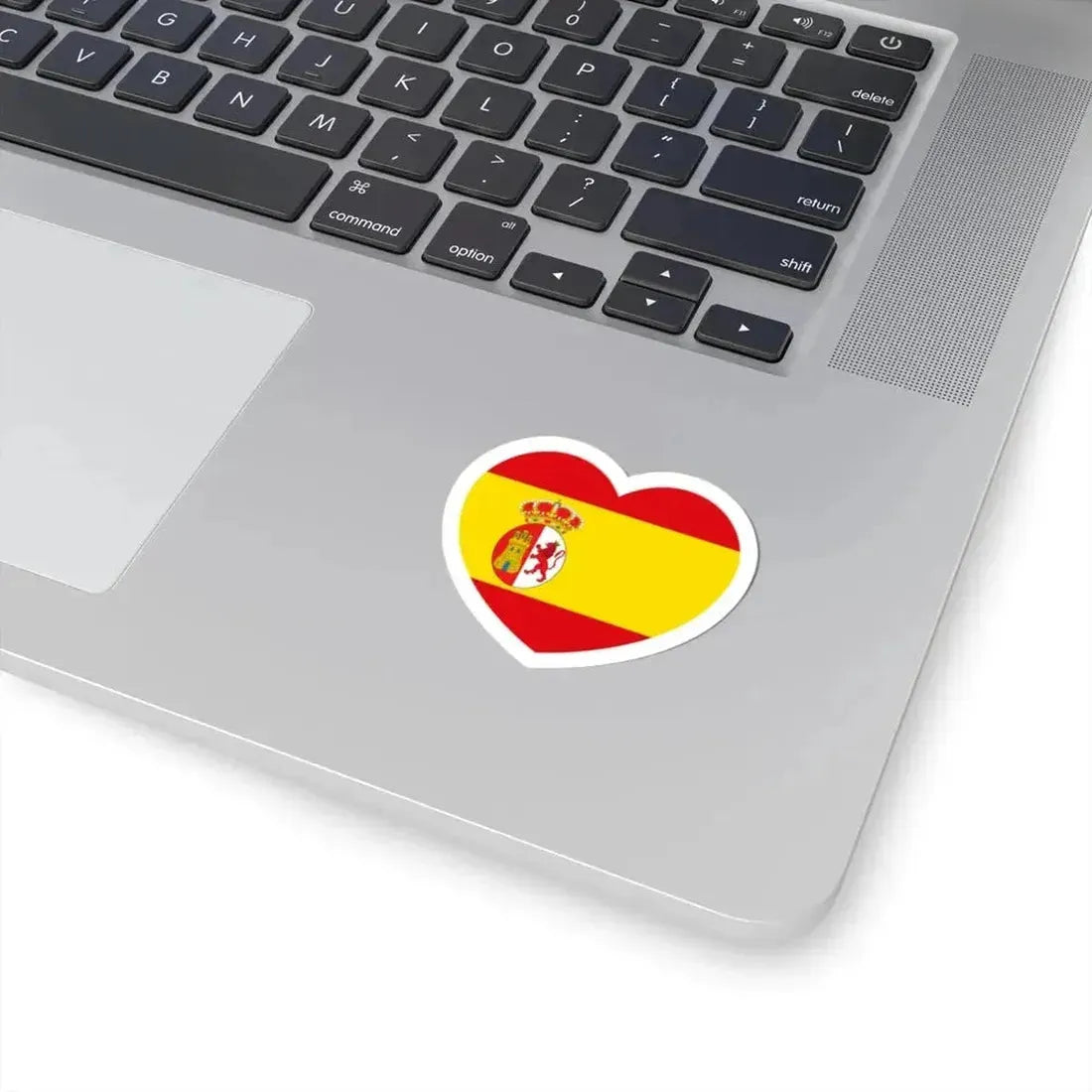 Heart Flag of Spain 1785-1873, 1875-1931 - STICKER Vinyl Kiss-Cut Decal - The Sticker Space