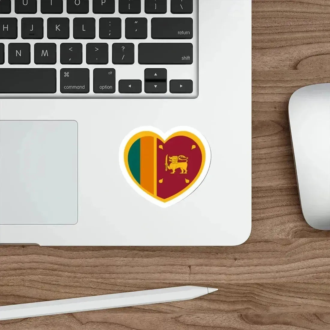 Heart Flag of Sri Lanka - STICKER Vinyl Die-Cut Decal - The Sticker Space