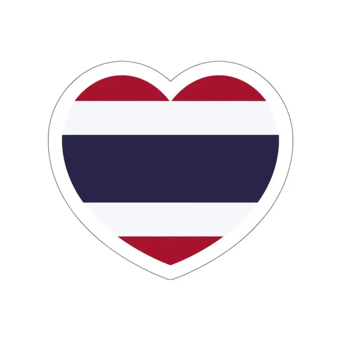 Heart Flag of Thailand - STICKER Vinyl Die-Cut Decal - The Sticker Space