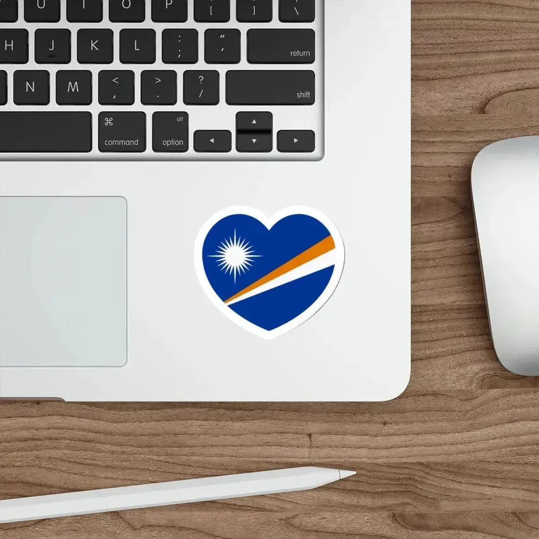 Heart Flag of the Marshall Islands - STICKER Vinyl Die-Cut Decal - The Sticker Space