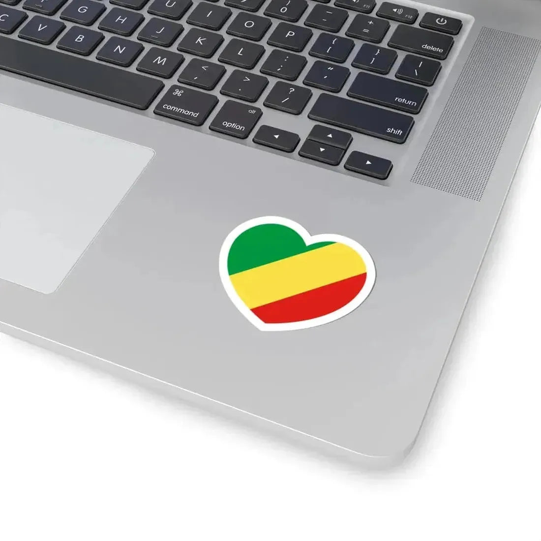 Heart Flag of the Republic of the Congo - STICKER Vinyl Kiss-Cut Decal - The Sticker Space