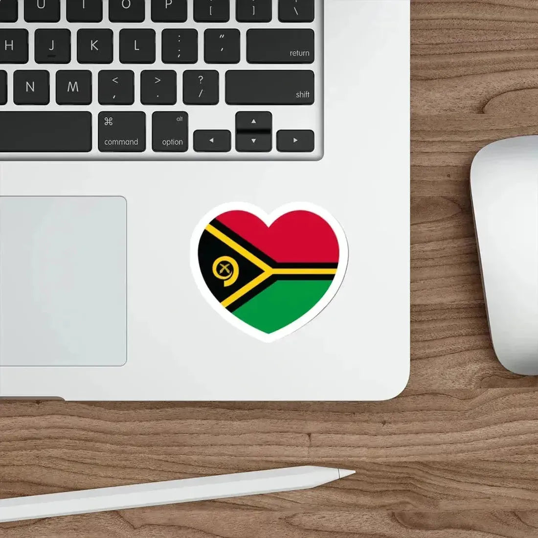 Heart Flag of Vanuatu - STICKER Vinyl Die-Cut Decal - The Sticker Space