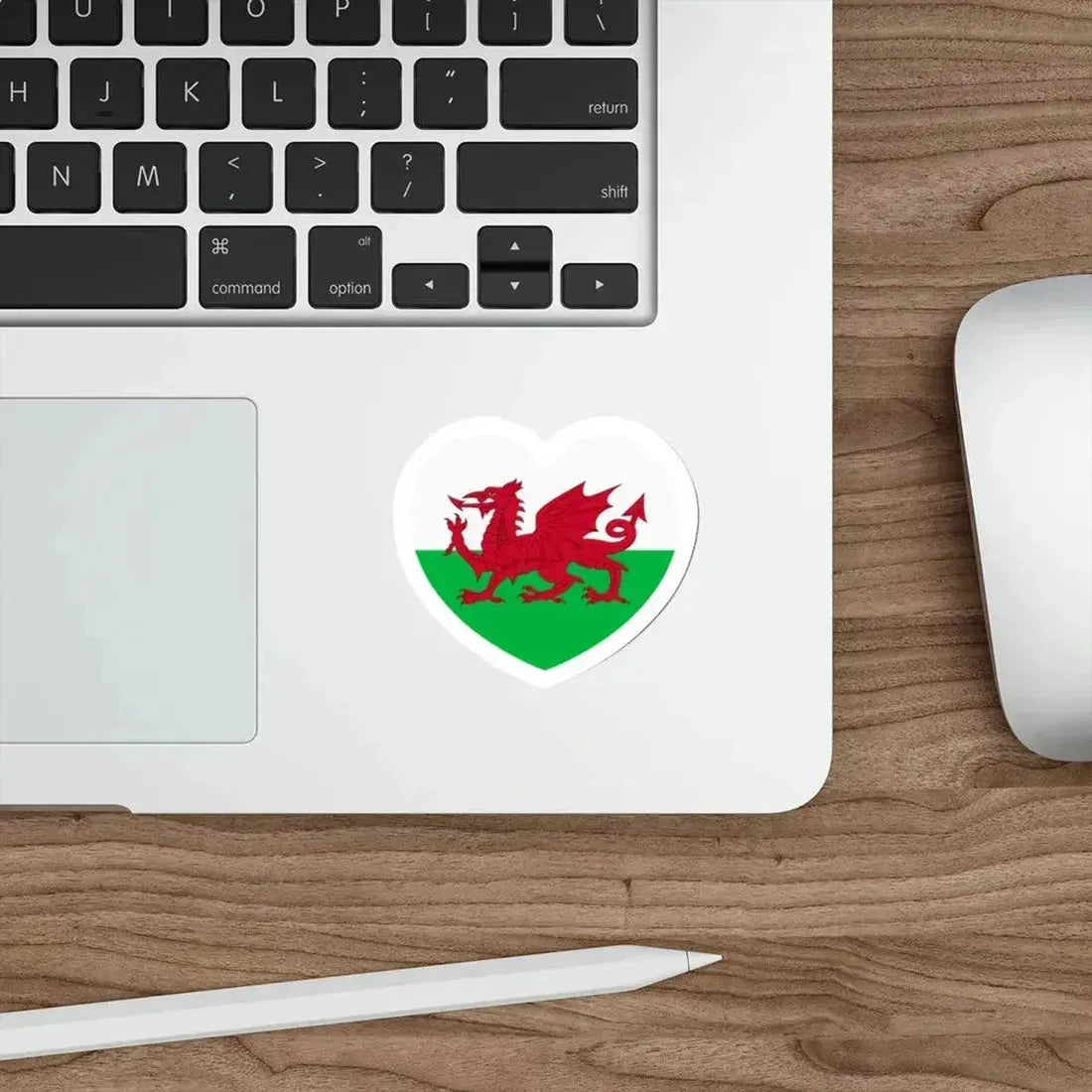 Heart Flag of Wales - STICKER Vinyl Die-Cut Decal - The Sticker Space