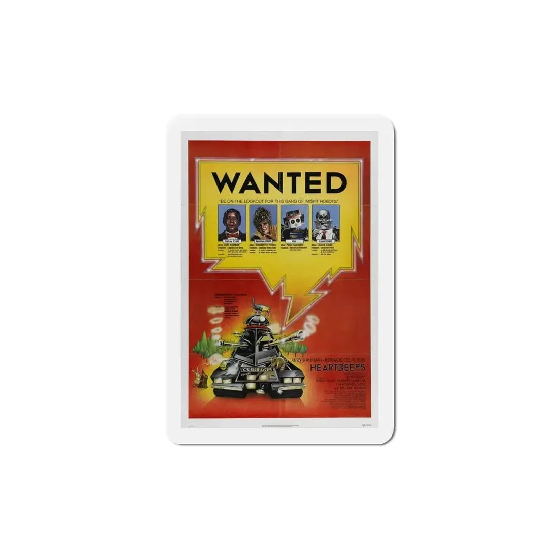 Heartbeeps 1981 Movie Poster Refrigerator Magnet - The Sticker Space