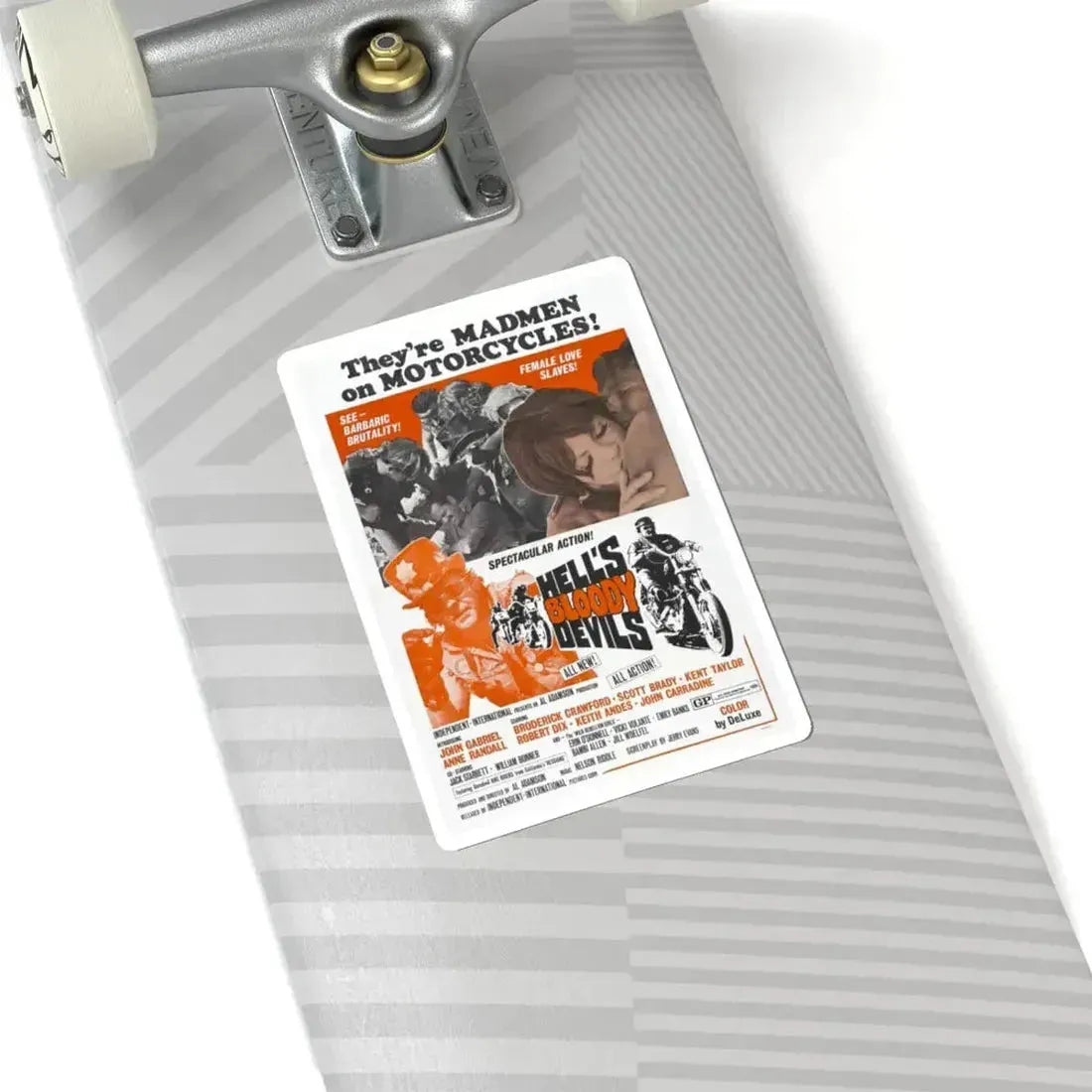 Hell's Bloody Devils 1970 Movie Poster - STICKER Vinyl Kiss-Cut Decal - The Sticker Space