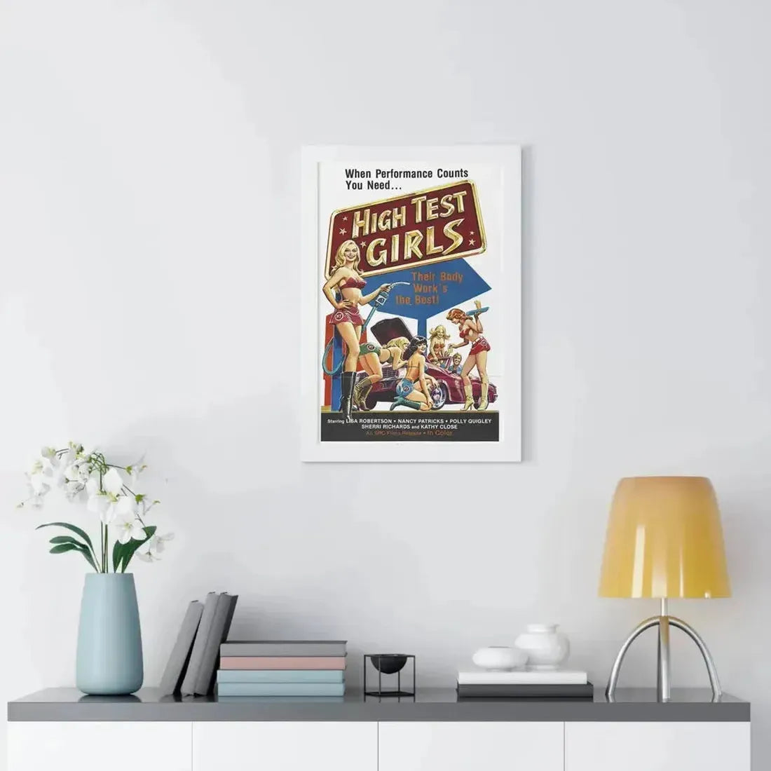 HIGH TEST GIRLS 1980 - Framed Movie Poster - The Sticker Space