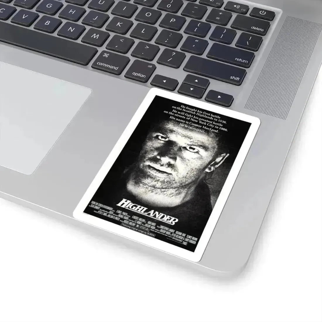 HIGHLANDER 1986 Movie Poster - STICKER Vinyl Kiss-Cut Decal - The Sticker Space