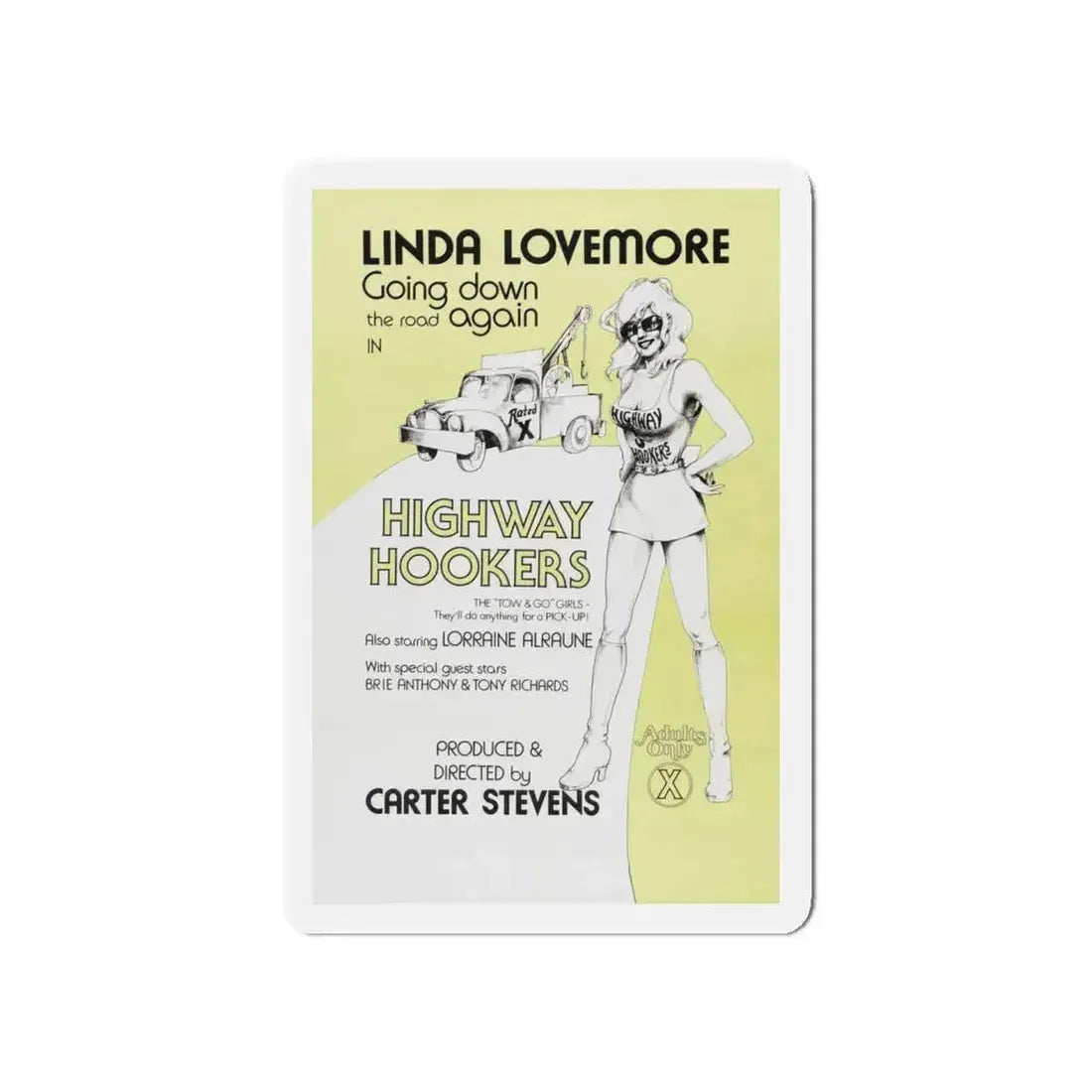 HIGHWAY HOOKERS 1975 Movie Poster - Refrigerator Magnet - The Sticker Space