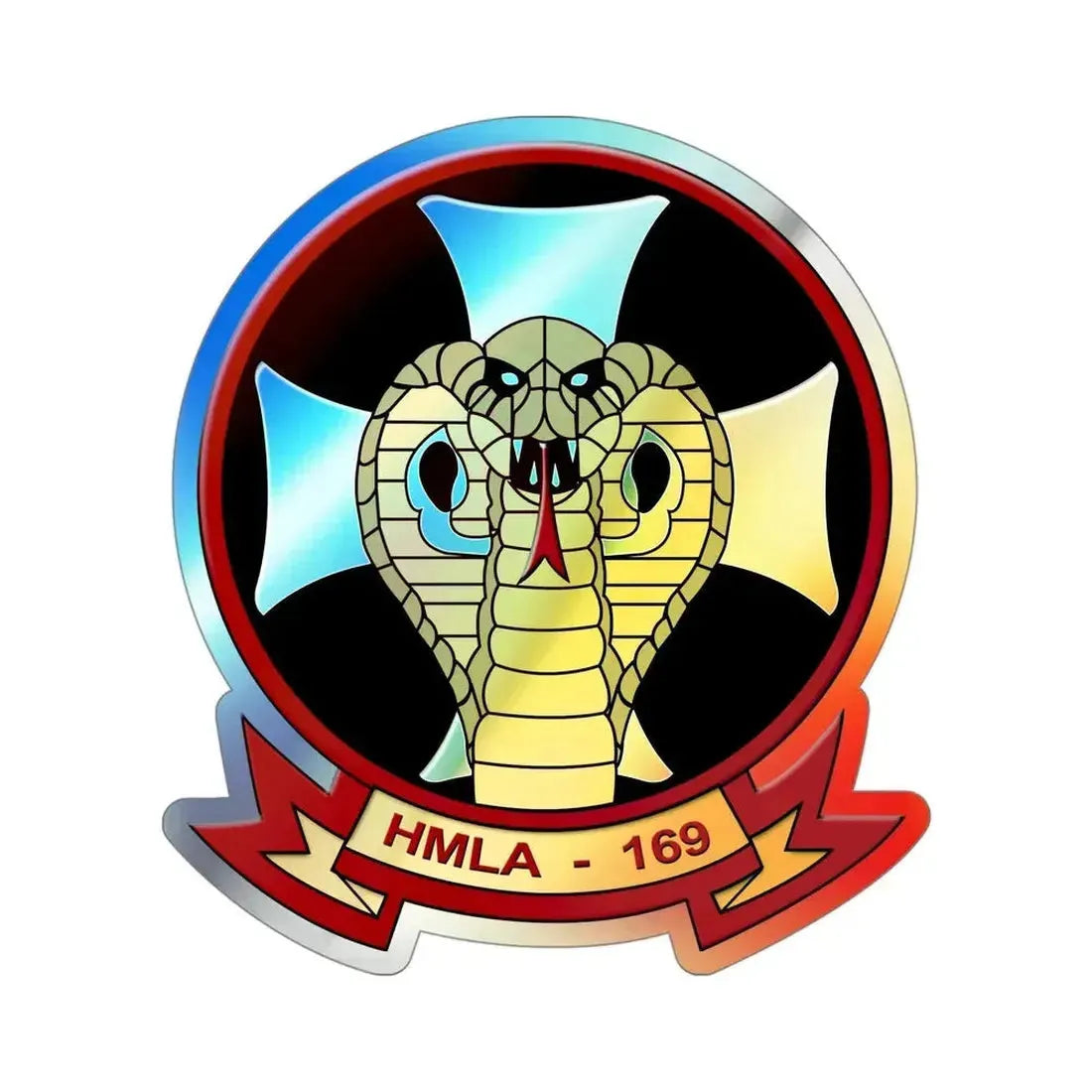 HMLA 169 Vipers (USMC) Holographic STICKER Die-Cut Vinyl Decal - The Sticker Space
