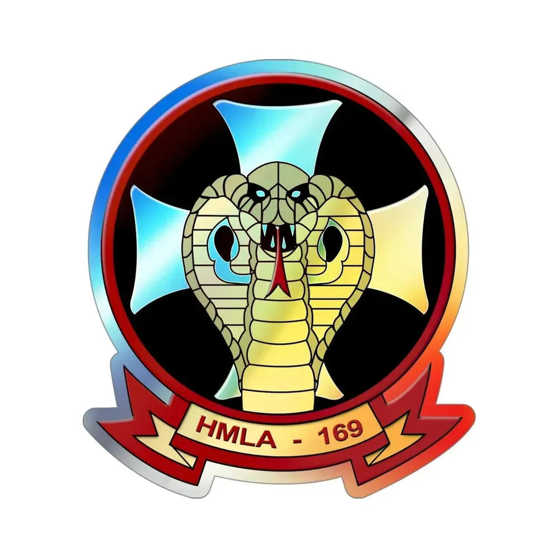 HMLA 169 Vipers (USMC) Holographic STICKER Die-Cut Vinyl Decal - The Sticker Space