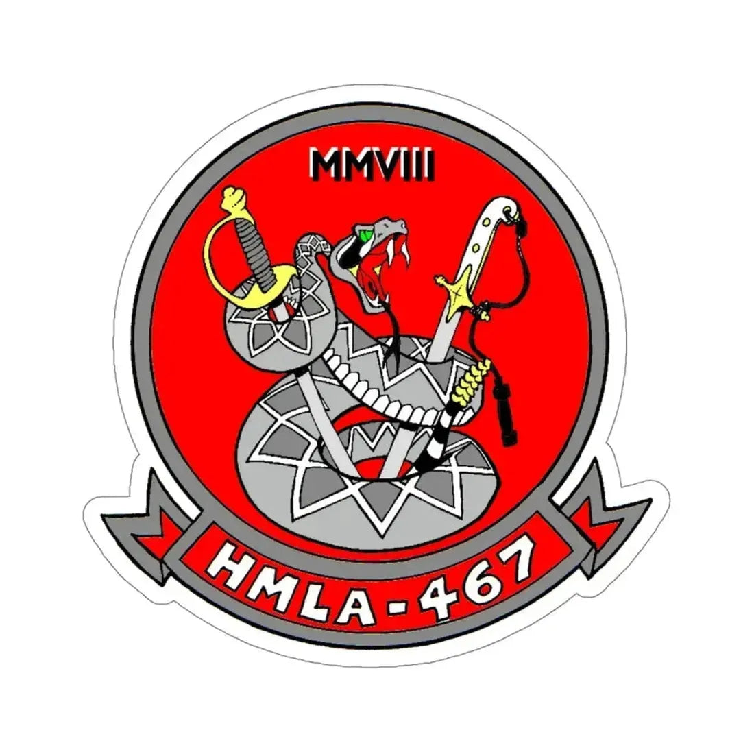 HMLA 467 (USMC) STICKER Vinyl Die-Cut Decal - The Sticker Space