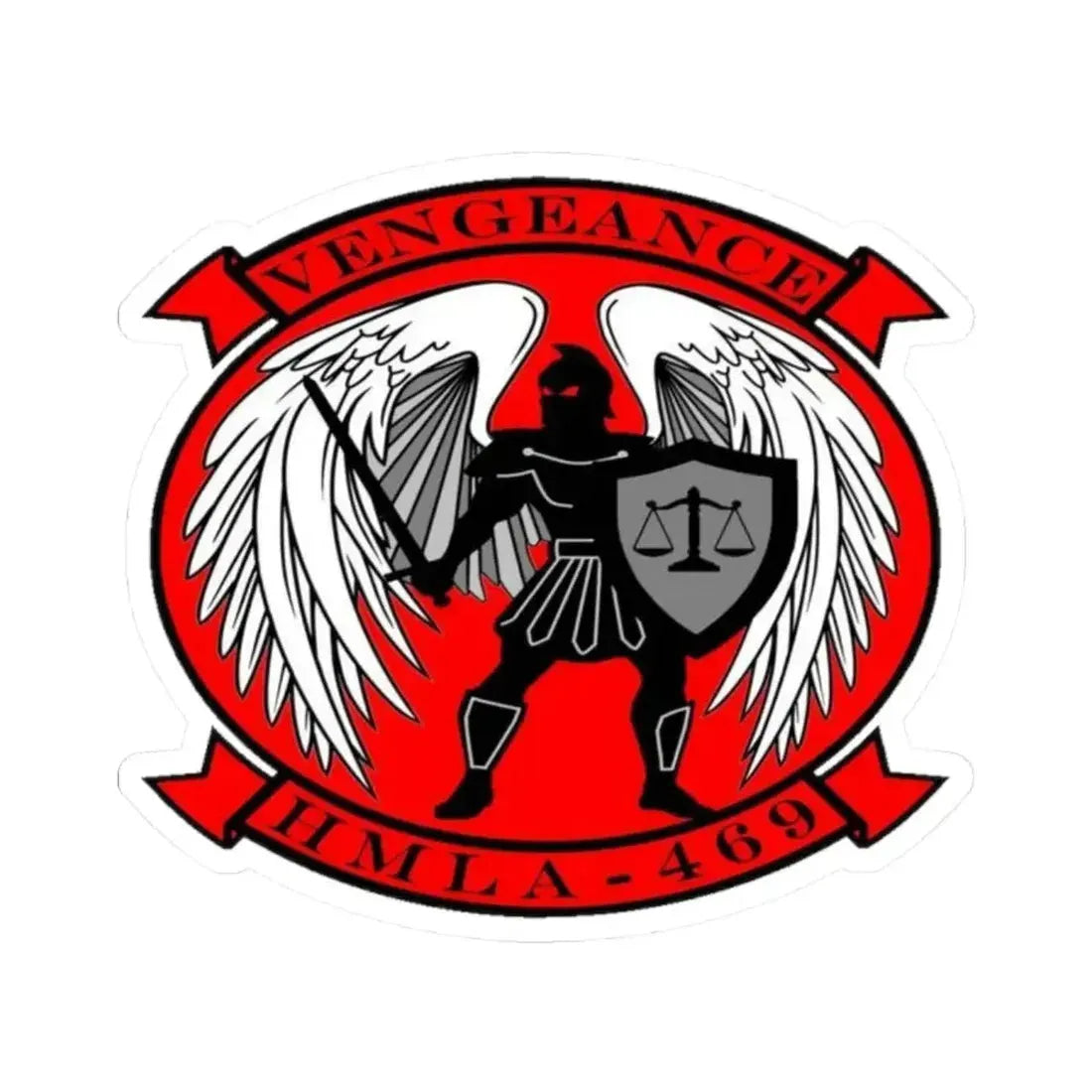 HMLA 469 Vengeance (USMC) STICKER Vinyl Kiss-Cut Decal - The Sticker Space