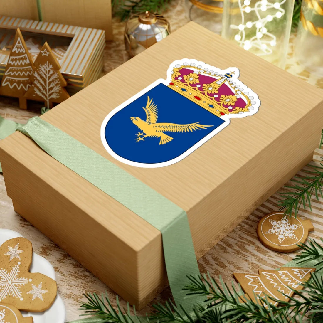 HMS Örnen vapen (Sweden) (Coat of Arms) STICKER Vinyl Kiss-Cut Decal - The Sticker Space