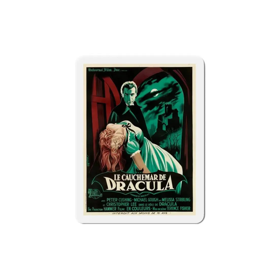 Horror of Dracula 1958 v2 Movie Poster Refrigerator Magnet - The Sticker Space