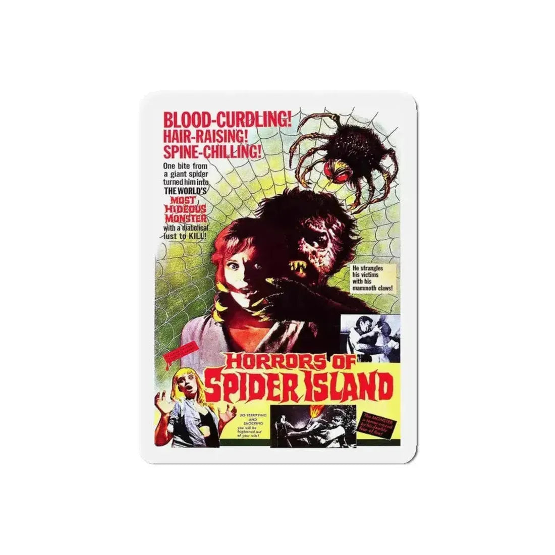 HORRORS OF SPIDER ISLAND 1960 Movie Poster - Refrigerator Magnet - The Sticker Space