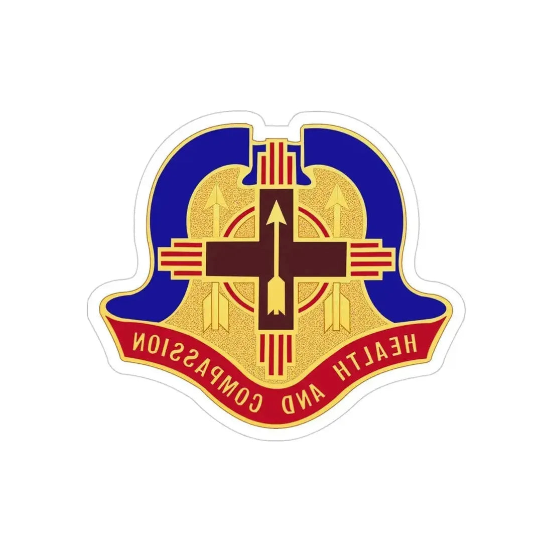 Hospital Sandia Base (U.S. Army) REVERSE PRINT Transparent Die-Cut STICKER - The Sticker Space