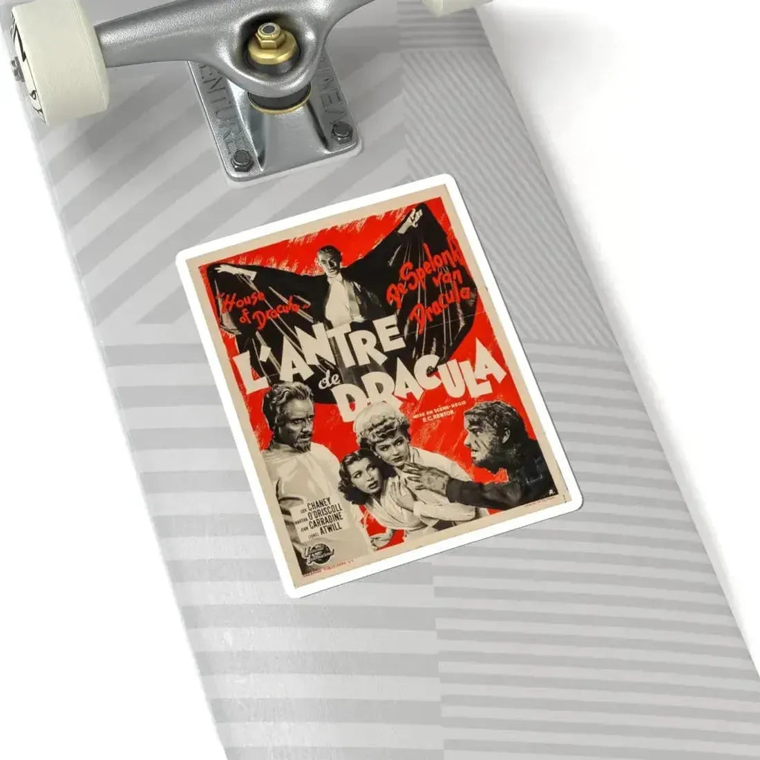 HOUSE OF DRACULA (BELGIAN) 1945 Movie Poster - STICKER Vinyl Kiss-Cut Decal - The Sticker Space