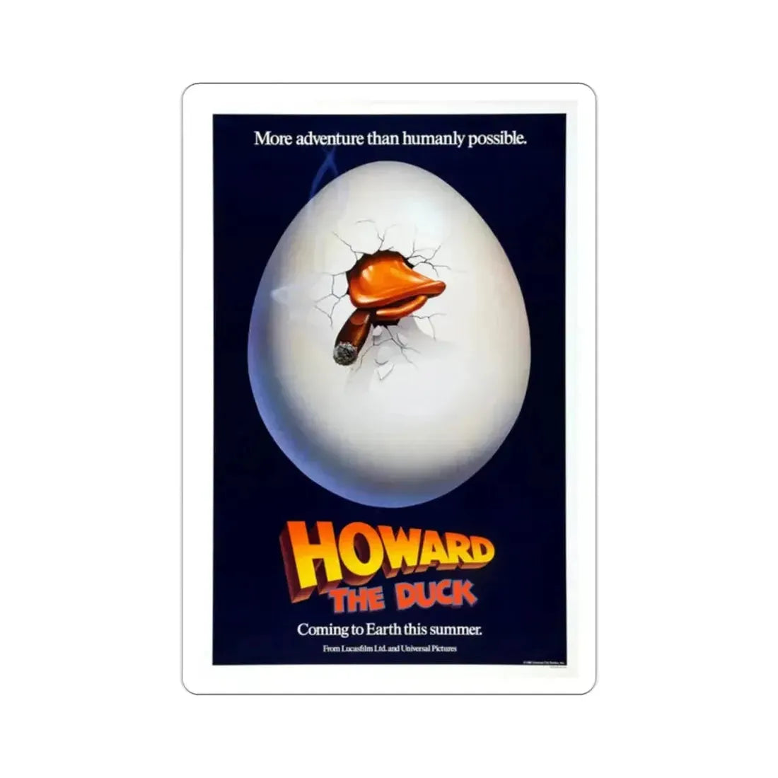Howard the Duck 1986 Movie Poster STICKER Vinyl Die-Cut Decal - The Sticker Space